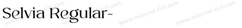 Selvia Regular字体转换